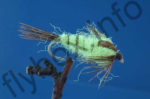 Fish4Flies Fluorescent Green Damsel Nymph